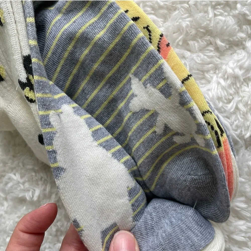 Disney Winnie the Pooh Mid Crew Socks 5 Pairs NEW Size 9-11 Womens Gray Tan